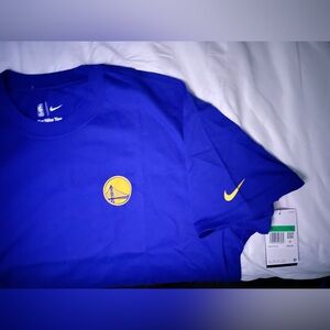 Nike Golden State Warriors Royal Blue Tee with Yellow Accents XL NWT